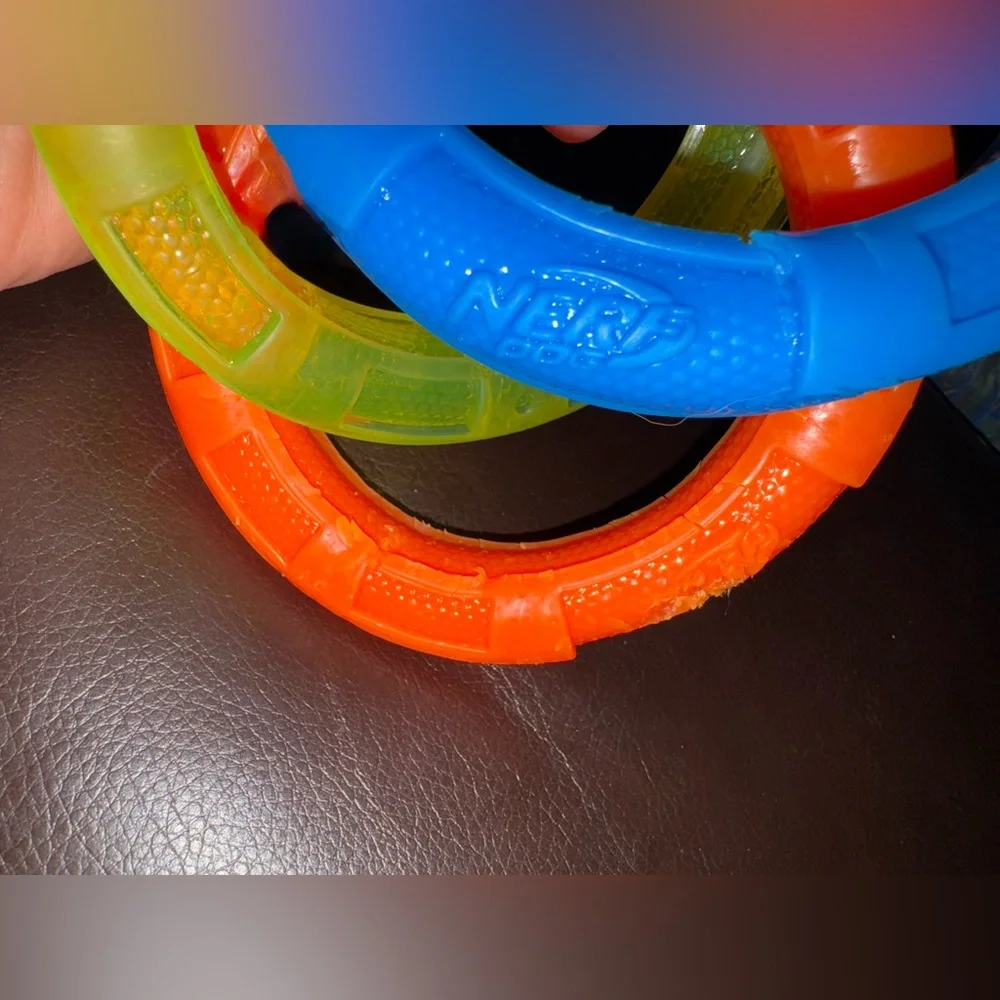 Nerf Dog pull rings toy